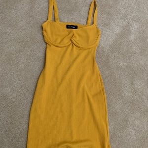 Reformation Jayne Ginger Yellow Mini Dress